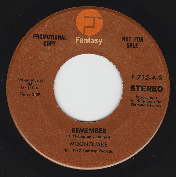 Moonquake - Remember (7", Single, Promo)
