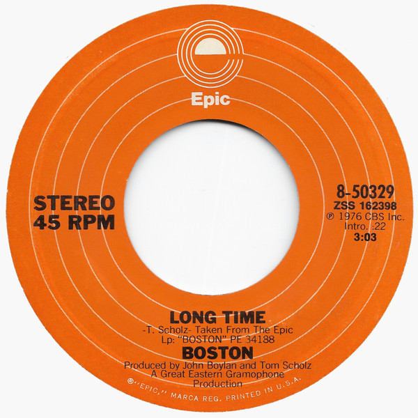 Boston - Long Time (7", Single, Styrene, Pit)