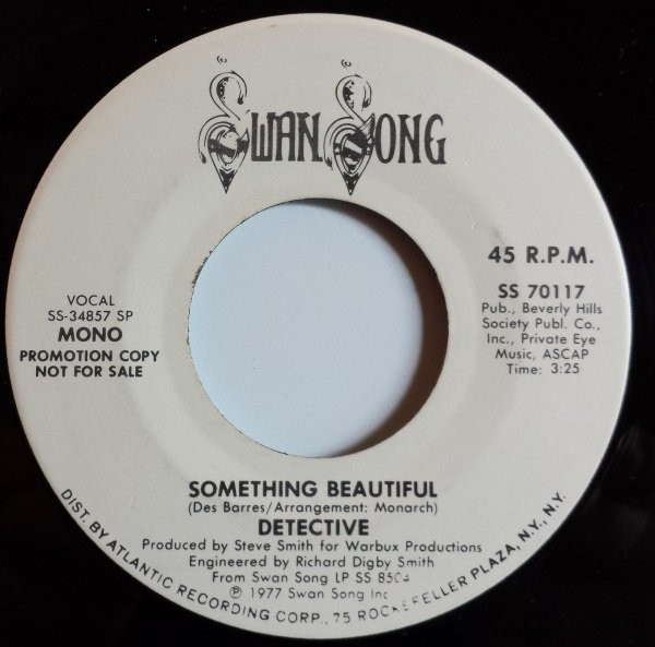 Detective - Something Beautiful (7", Single, Mono, Promo, Spe)