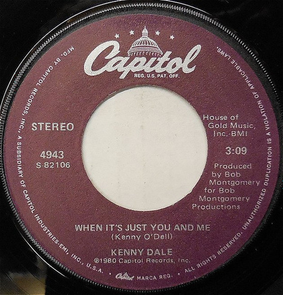 Kenny Dale - When It's Just You And Me (7", Single)