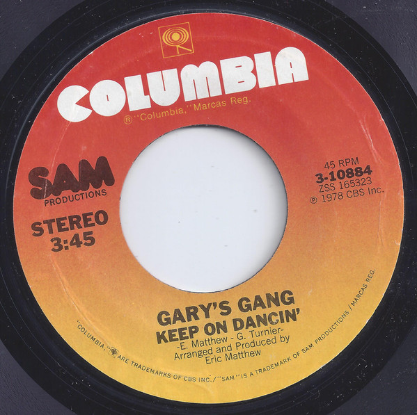 Gary's Gang - Keep On Dancin'  (7", Single, Ter)