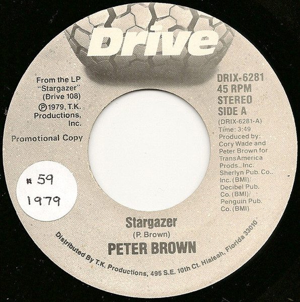 Peter Brown (2) - Stargazer (7", Single, Promo)