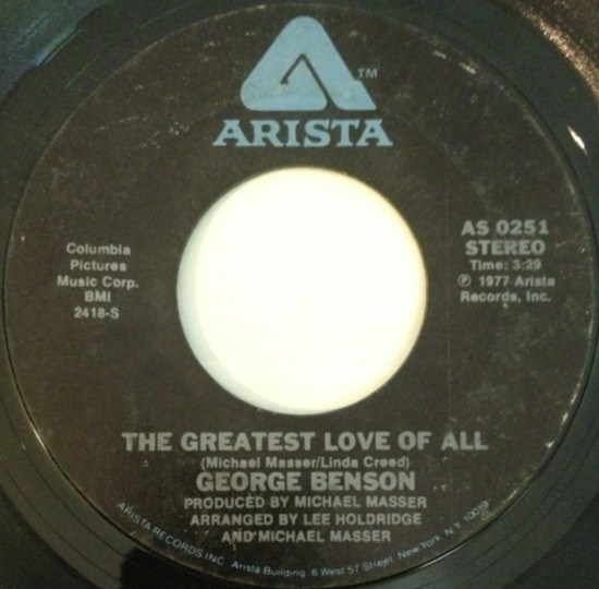 George Benson / Michael Masser - The Greatest Love Of All / Ali's Theme (7", Single, Styrene, Ter)
