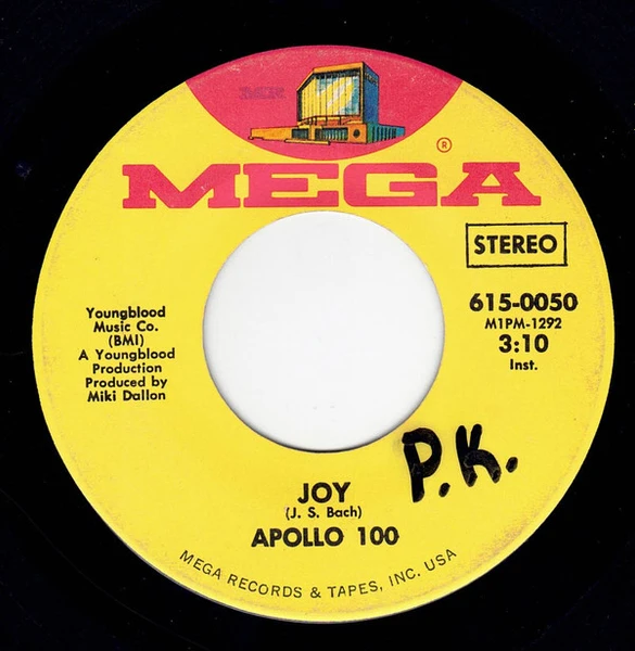 Apollo 100 - Joy / Excercise In A Minor  (7", Single)
