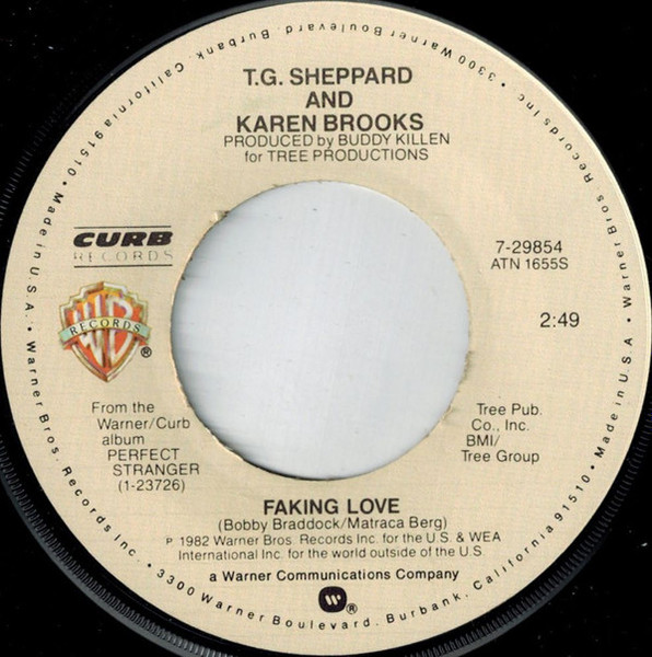 T.G. Sheppard And Karen Brooks - Faking Love (7", Single)
