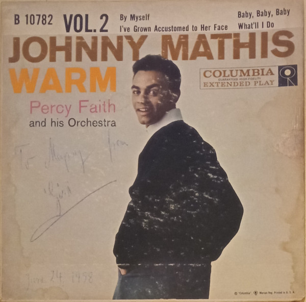 Johnny Mathis With Percy Faith & His Orchestra - Warm Vol. 2 (7", EP)