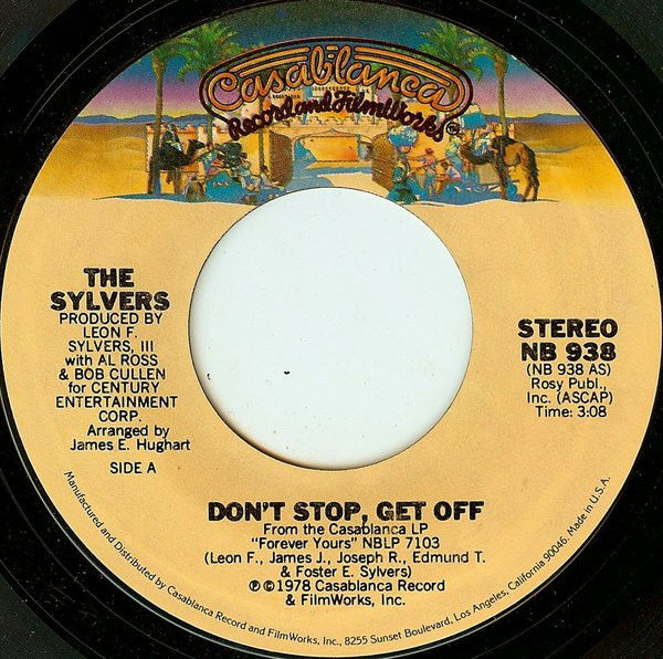 The Sylvers - Don't Stop, Get Off (7", Pit)
