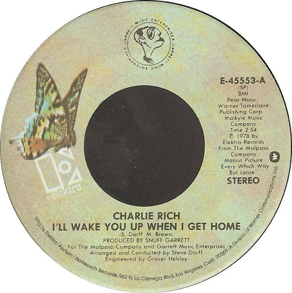 Charlie Rich - I'll Wake You Up When I Get Home (7", Single, Spe)