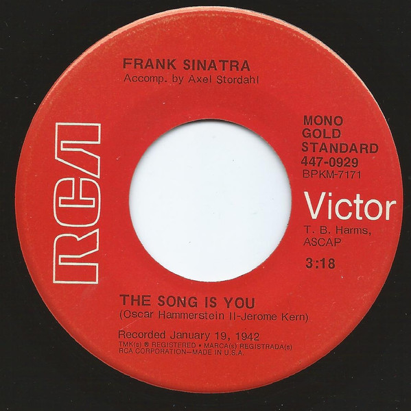 Frank Sinatra - The Song Is You (7", Mono, RE)