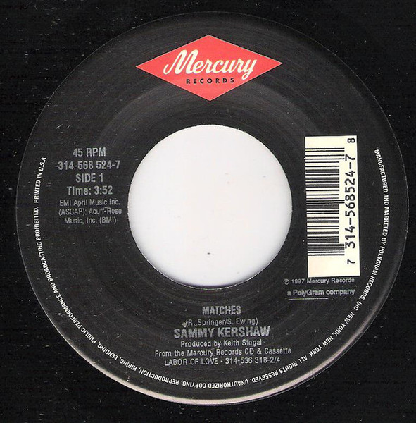 Sammy Kershaw - Matches (7")