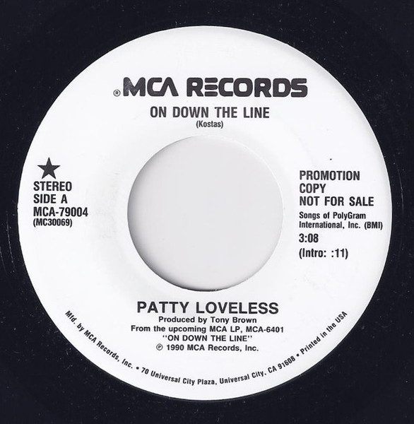 Patty Loveless - On Down The Line (7", Promo)