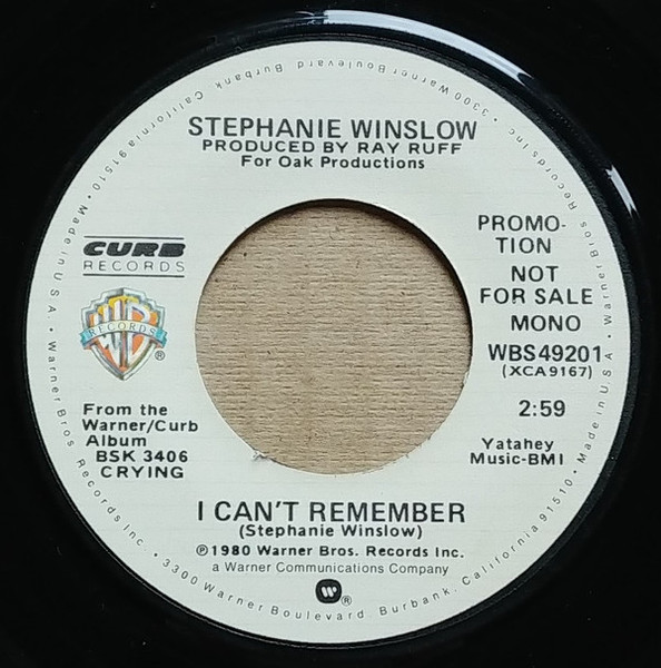Stephanie Winslow - I Can't Remember (7", Promo)