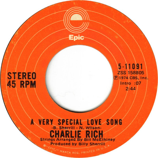 Charlie Rich - A Very Special Love Song (7", Single, Styrene, Ter)