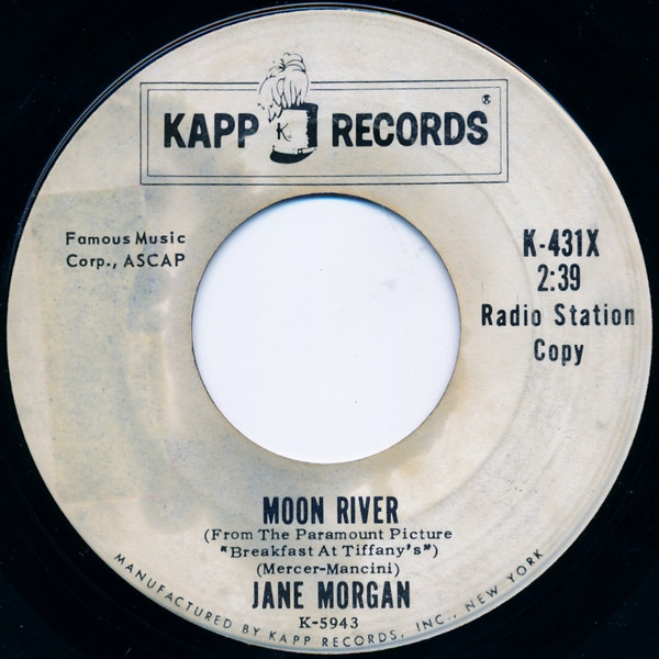 Jane Morgan - Moon River / Blue Hawaii (7", Promo)