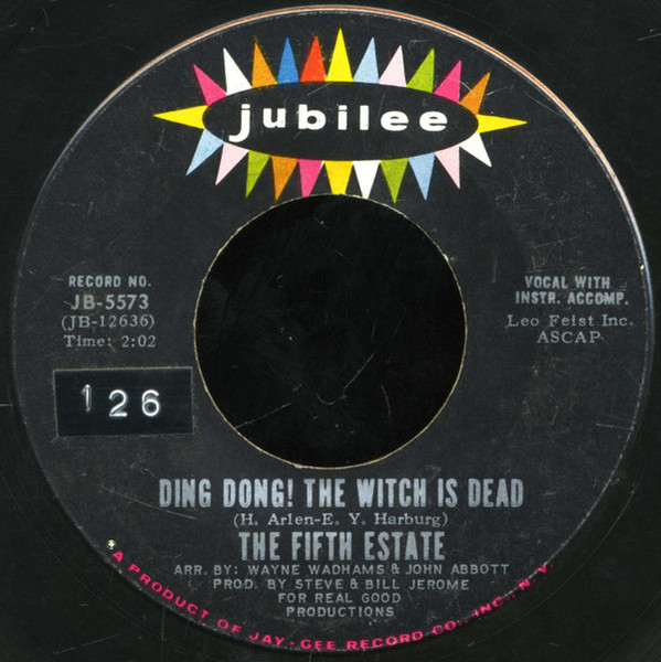 The Fifth Estate - Ding Dong!  The Witch Is Dead / The Rub-A-Dub (7", Single, Roc)