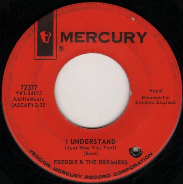 Freddie & The Dreamers - I Understand (Just How You Feel) (7", Single, Red)