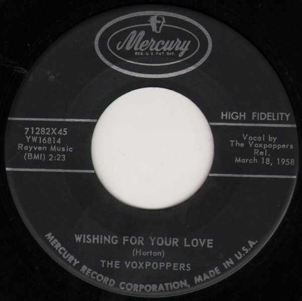 The Voxpoppers - Wishing For Your Love (7", Single, Mono, Ind)