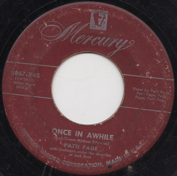 Patti Page - Once In A While / I'm Glad You're Happy With Someone Else (7")