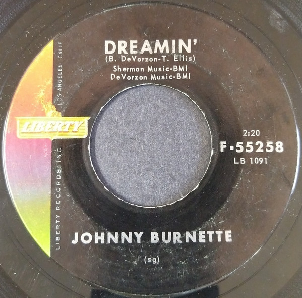 Johnny Burnette - Dreamin' (7", Single, Roc)
