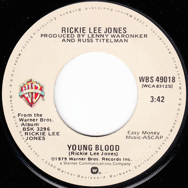 Rickie Lee Jones - Young Blood / Coolsville (7", Single, Win)