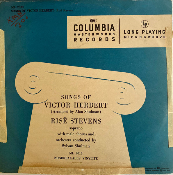 Sylvan Shulman, Risë Stevens, Gene Lowell* - Songs Of Victor Herbert (10", Album, Mono)