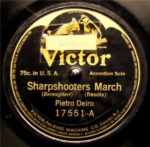 Pietro Deiro - Sharpshooters March / Beautiful Days Waltz (Shellac, 10")