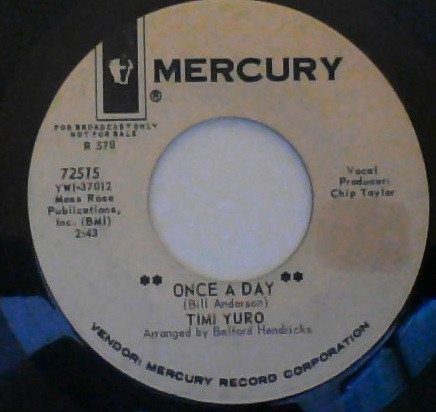 Timi Yuro - Once A Day (7", Single, Promo)