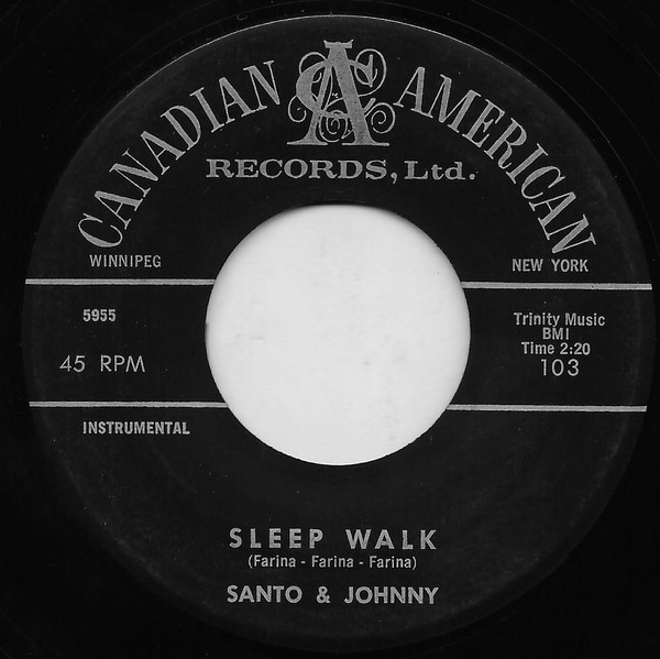 Santo & Johnny - Sleep Walk / All Night Diner (7", Single, Mono)