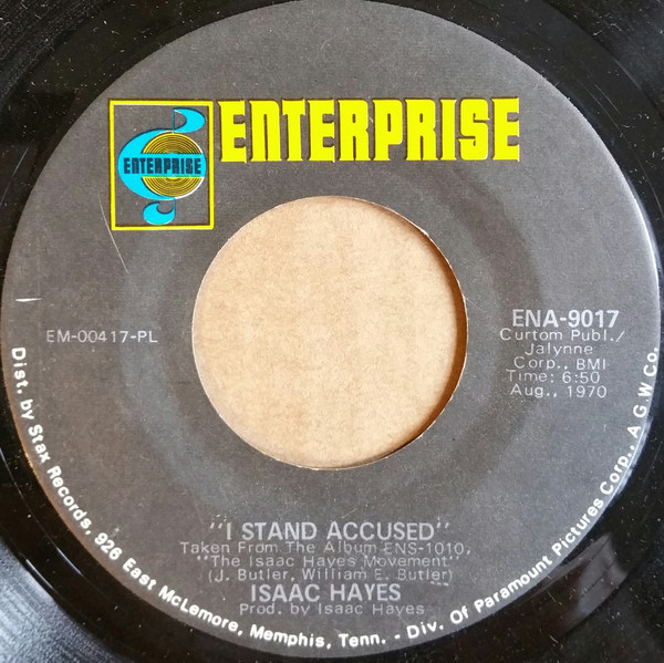 Isaac Hayes - I Stand Accused (7", Single, Pla)