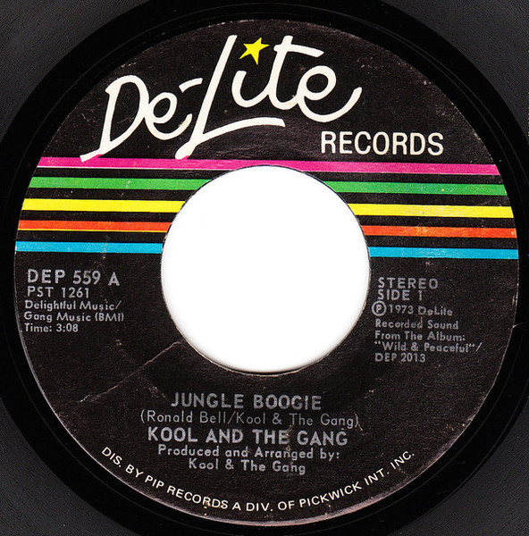 Kool And The Gang* - Jungle Boogie (7", Single, Styrene, PRC)