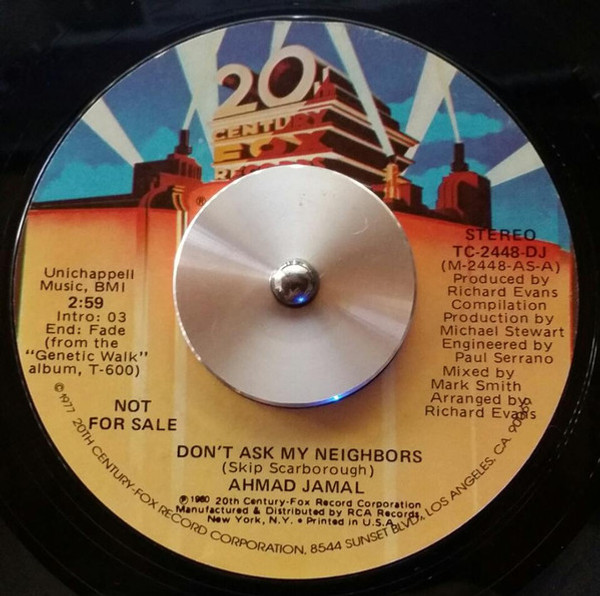 Ahmad Jamal - Don't Ask My Neighbors (7", Promo)