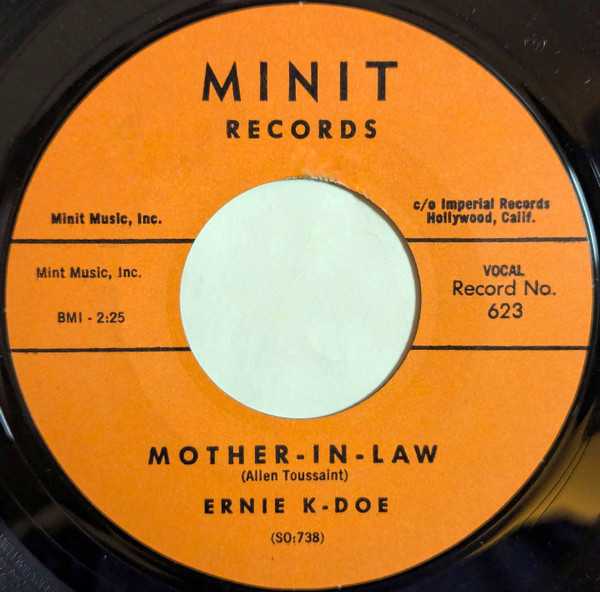 Ernie K-Doe - Mother-In-Law / Wanted, $10,000.00 Reward (7", Single, M/Print, Styrene, Mon)