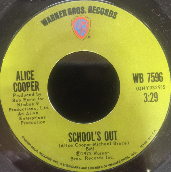 Alice Cooper - School's Out / Gutter Cat (7", Single, Styrene)