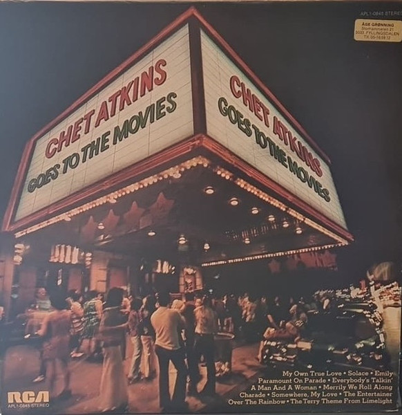 Chet Atkins - Chet Atkins Goes To The Movies (LP, Album, Tan)