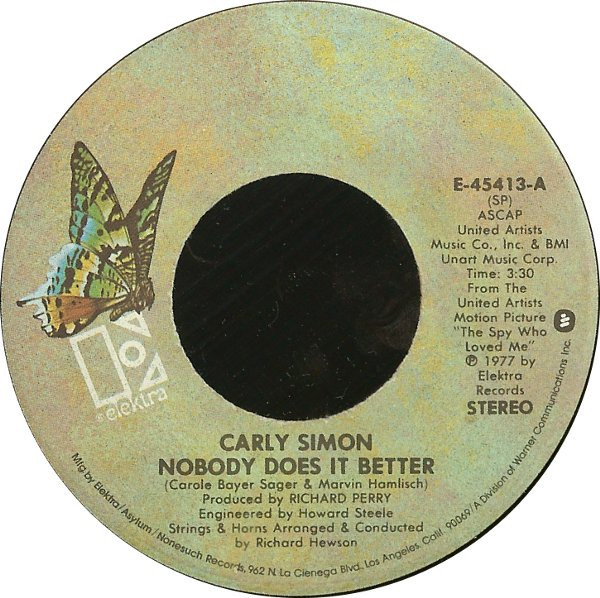 Carly Simon - Nobody Does It Better (7", Single, SP )