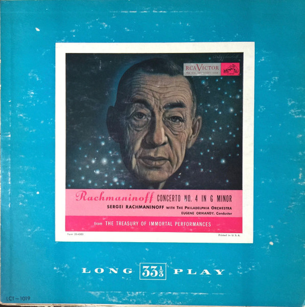 Sergei Rachmaninoff* With The Philadelphia Orchestra, Eugene Ormandy - Concerto No. 4 In G Minor (LP, Album, Mono, RE)