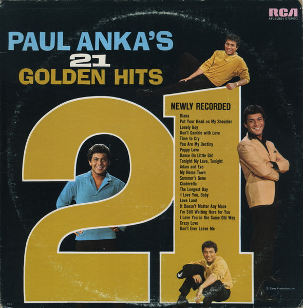 Paul Anka - Paul Anka's 21 Golden Hits (LP, Comp, RE)_3852732670