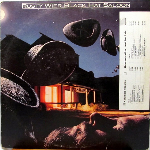 Rusty Wier - Black Hat Saloon (LP, Album, Promo)