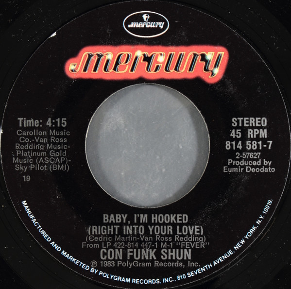 Con Funk Shun - Baby, I'm Hooked (Right Into Your Love) (7", Single, Styrene)