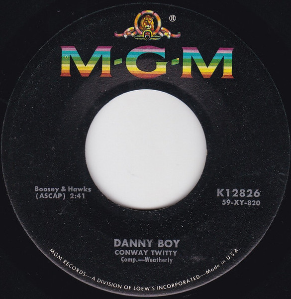 Conway Twitty - Danny Boy / Halfway To Heaven (7", Single, Bla)