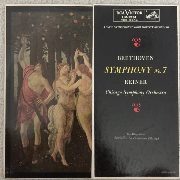Beethoven* - Chicago Symphony Orchestra, Reiner* - Symphony No. 7 (LP, Album, Fol)