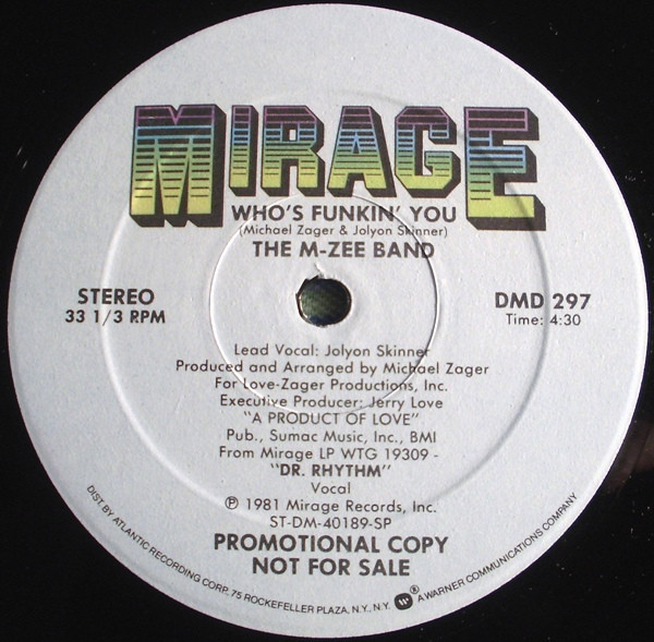 The M-Zee Band - Who's Funkin' You / Sure Shot (12", Promo, SP )