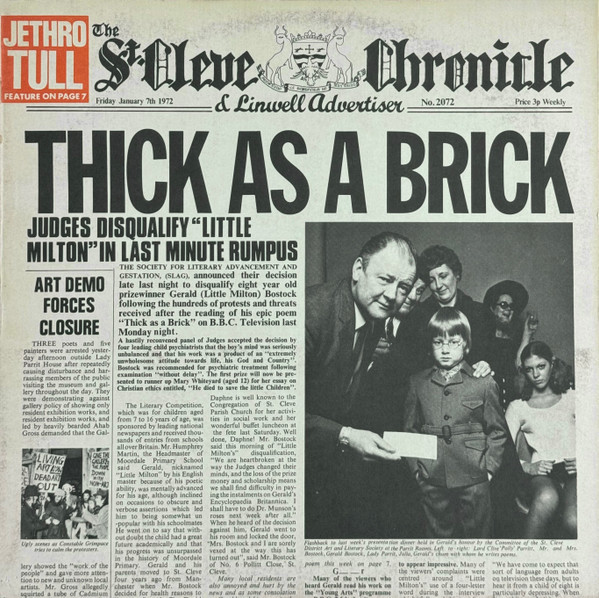 Jethro Tull - Thick As A Brick (LP, Album, Gat)_3952934623