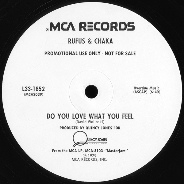 Rufus & Chaka* - Do You Love What You Feel (12", Promo)