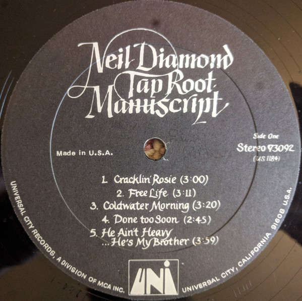 Neil Diamond - Tap Root Manuscript (LP, Album, RE, Gat)