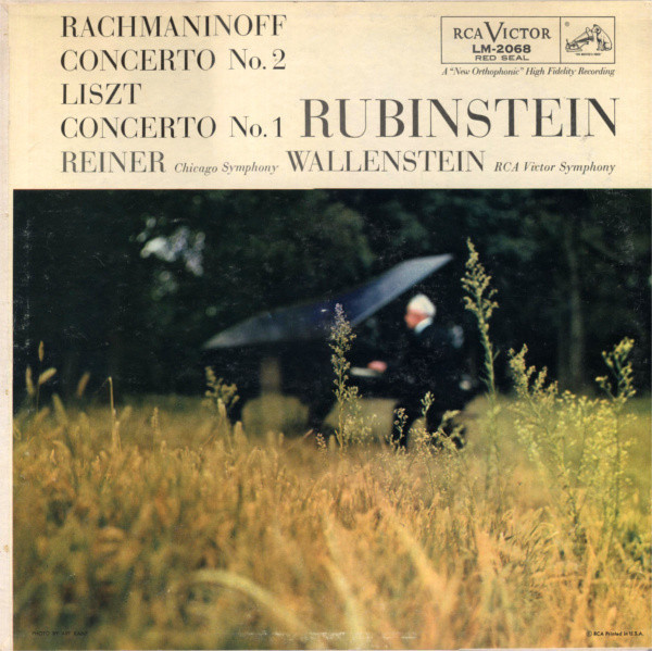 Rachmaninoff* / Liszt*, Rubinstein*, Reiner* / Chicago Symphony*, Wallenstein* / RCA Victor Symphony* - Concerto No. 2 / Concerto No. 1 (LP, Album, Mono)_2397714907