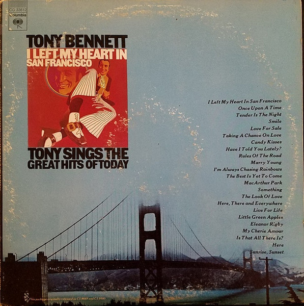 Tony Bennett - Tony Sings The Great Hits Of Today / I Left My Heart In San Francisco (2xLP, Comp)_3999015535