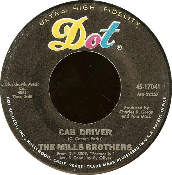 The Mills Brothers - Cab Driver (7", Sou)