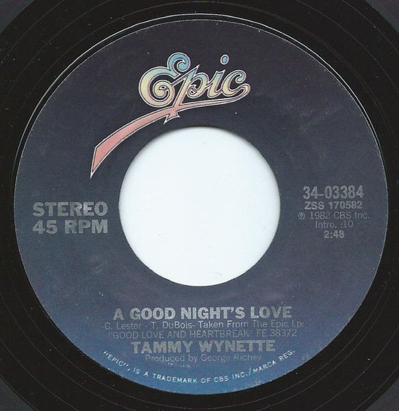 Tammy Wynette - A Good Night's Love (7", Single, Styrene)