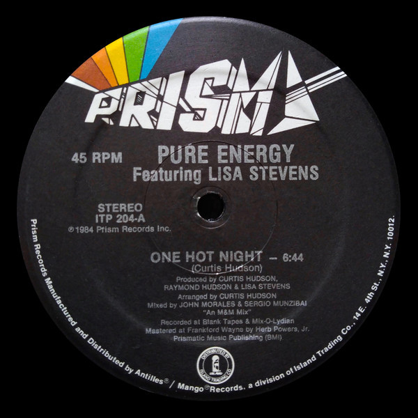 Pure Energy Featuring Lisa Stevens - One Hot Night (12")